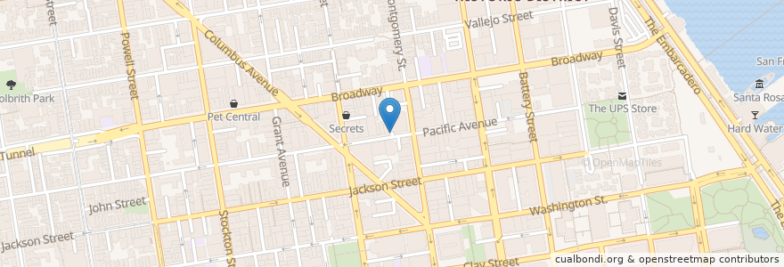 Mapa de ubicacion de 909 Montgomery Garage en アメリカ合衆国, カリフォルニア州, サンフランシスコ, San Francisco.