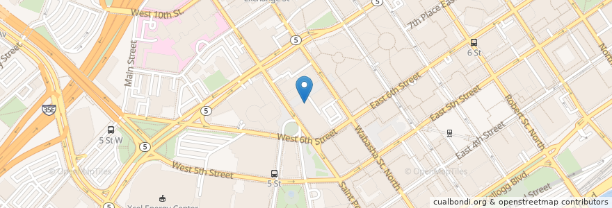 Mapa de ubicacion de Park Square Theatre en 美利坚合众国/美利堅合眾國, 明尼蘇達州, Ramsey County, St. Paul.