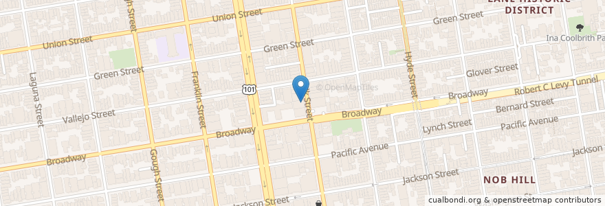 Mapa de ubicacion de Mac'd en 美利坚合众国/美利堅合眾國, 加利福尼亚州/加利福尼亞州, 旧金山市县/三藩市市縣/舊金山市郡, 旧金山.
