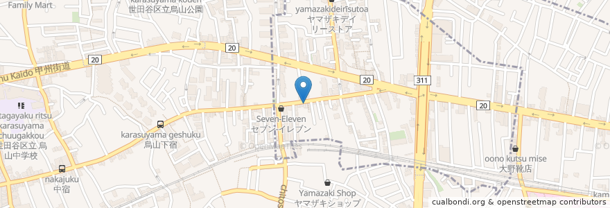 Mapa de ubicacion de 一品香 芦花公園店 en Jepun, 東京都.