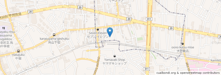 Mapa de ubicacion de 長泉寺 en Jepun, 東京都.
