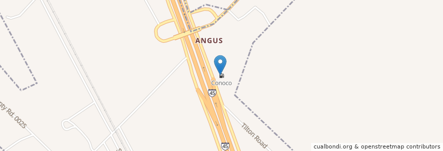 Mapa de ubicacion de Conoco en Stati Uniti D'America, Texas, Navarro County, Angus.