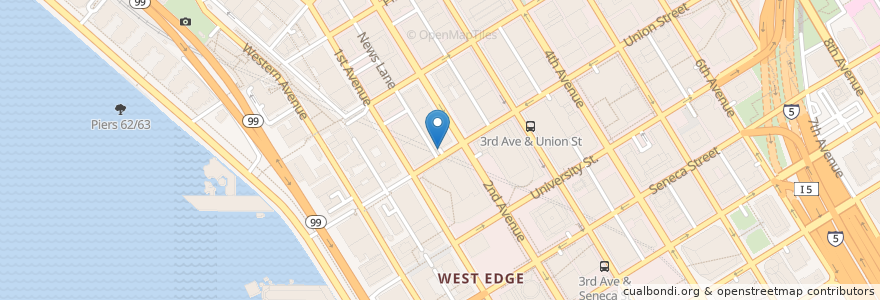 Mapa de ubicacion de Pike Plaza Garage en Estados Unidos Da América, Washington, King County, Seattle.