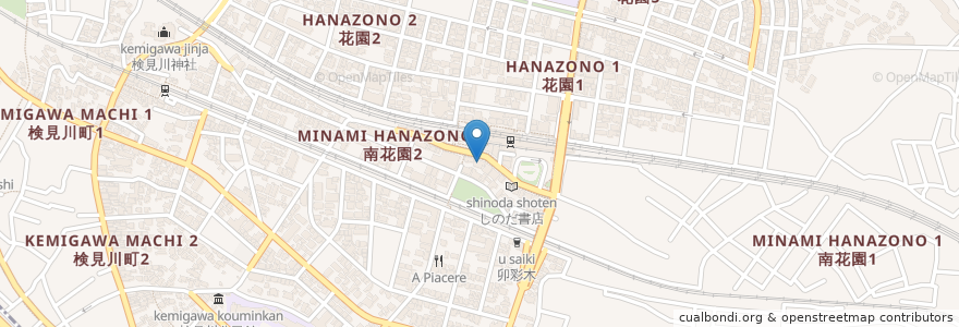 Mapa de ubicacion de 三井住友銀行 新検見川支店 en Japan, Chiba Prefecture, Chiba, Hanamigawa Ward.