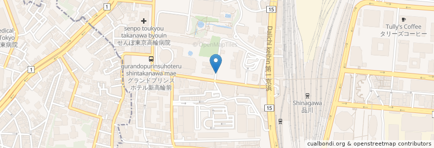 Mapa de ubicacion de エコステーション21 京急品川駅前駐輪場 en 日本, 东京都/東京都.