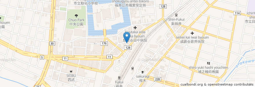 Mapa de ubicacion de 駅前酒場 きはちらくはち en 日本, 福井县, 福井市.