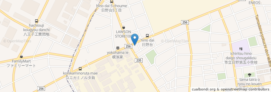 Mapa de ubicacion de ときわ堂薬局 en Japón, Tokio, Hino.