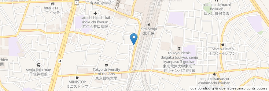 Mapa de ubicacion de ささや en Япония, Токио, Адати.