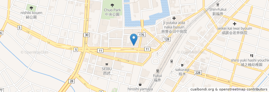 Mapa de ubicacion de 平崎歯科 en Japan, Präfektur Fukui, 福井市.