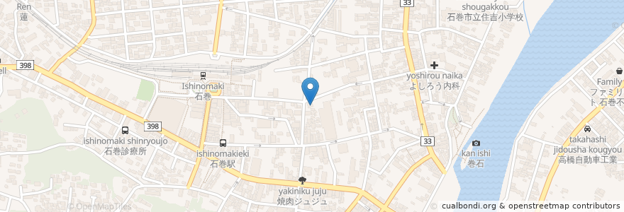 Mapa de ubicacion de ピアノ教室小笠原浩子 en Japonya, 宮城県, 石巻市.