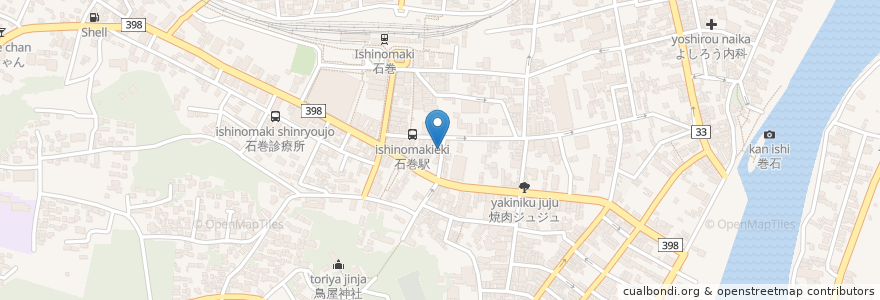 Mapa de ubicacion de みんなのとしょかん en اليابان, 宮城県, 石巻市.