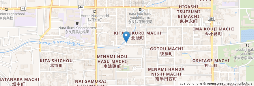 Mapa de ubicacion de 居酒屋きき en Japonya, 奈良県, 奈良市.