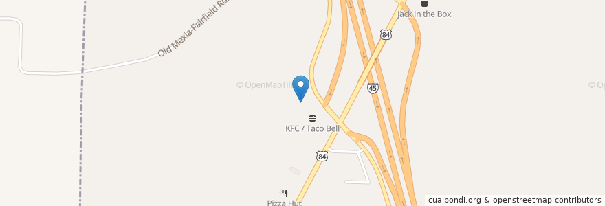 Mapa de ubicacion de Shell en Stati Uniti D'America, Texas, Freestone County, Fairfield.