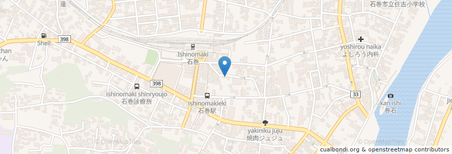Mapa de ubicacion de 福寿苑 en Jepun, 宮城県, 石巻市.