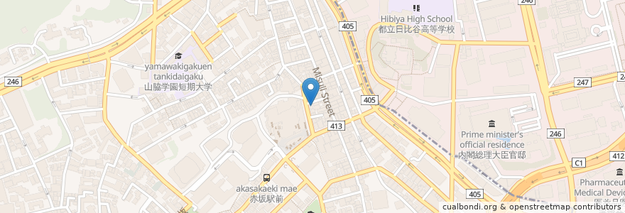 Mapa de ubicacion de Seijo en Japan, Tokyo, Minato.
