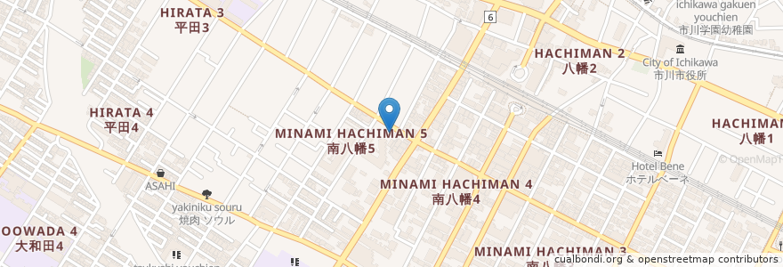 Mapa de ubicacion de ナビパーク(Navi Park) 南八幡第11 en Japón, Prefectura De Chiba, 市川市.
