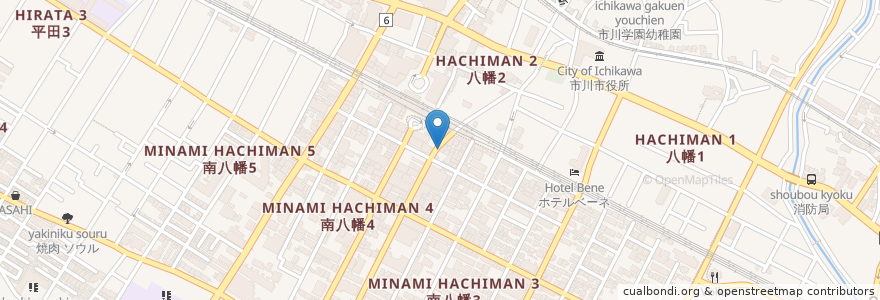 Mapa de ubicacion de 三井住友銀行 en Jepun, 千葉県, 市川市.
