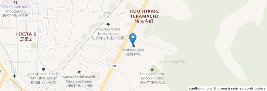 Mapa de ubicacion de 熊野神社 en Japon, Préfecture D'Ishikawa, 金沢市.