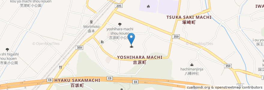 Mapa de ubicacion de 群家神社 en 日本, 石川县, 金沢市.