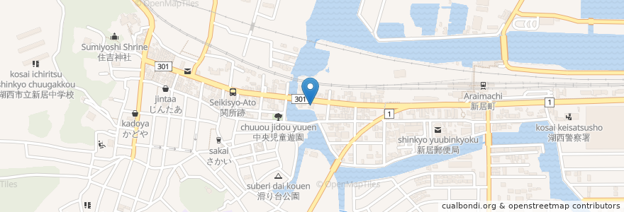 Mapa de ubicacion de おかべ en 日本, 静岡県, 湖西市.