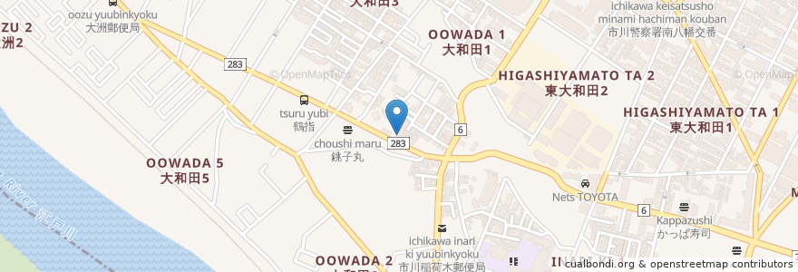 Mapa de ubicacion de FIRST SCENE en Japon, Préfecture De Chiba, 市川市.