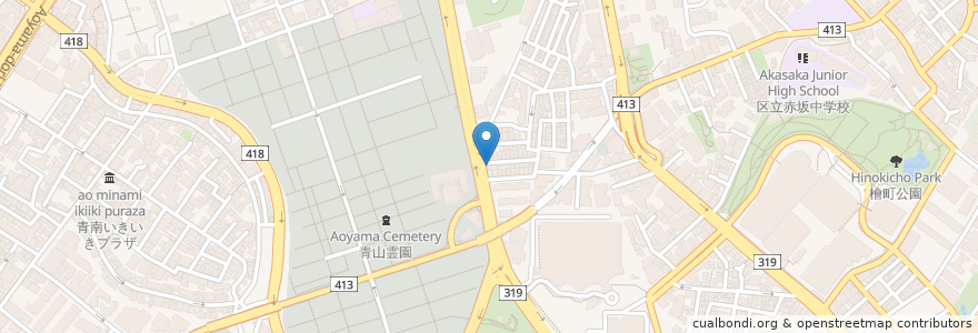 Mapa de ubicacion de シェ・ピエール en اليابان, 東京都, 港区.