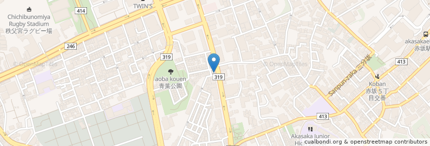 Mapa de ubicacion de 水内庵 en ژاپن, 東京都, 港区.