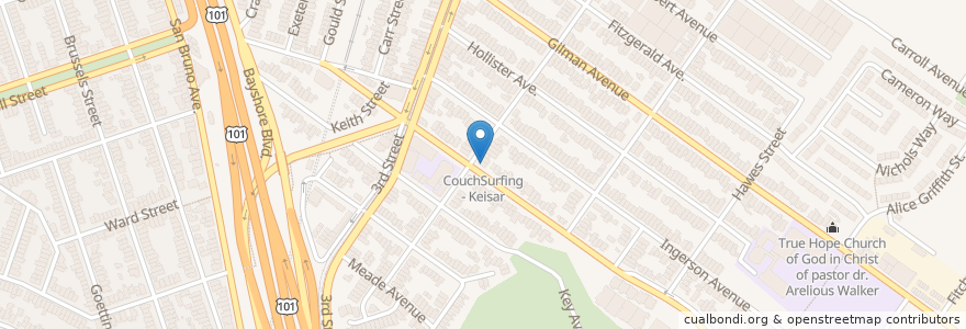 Mapa de ubicacion de CouchSurfing - Keisar en United States, California, San Francisco City And County, San Francisco.