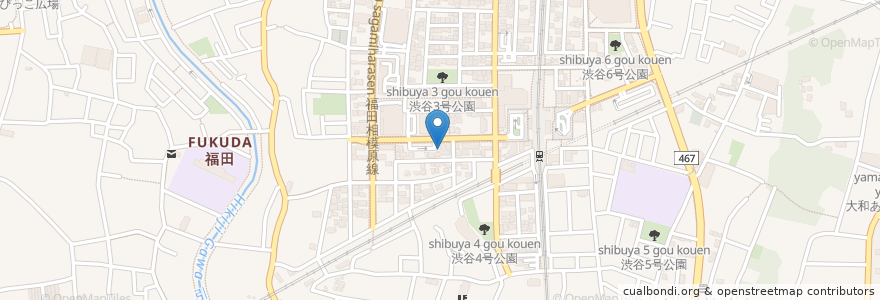 Mapa de ubicacion de おおや動物病院 en Japonya, 神奈川県, 大和市.