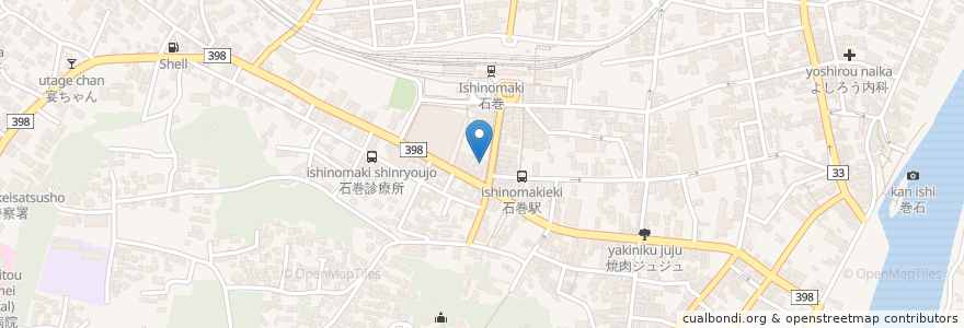 Mapa de ubicacion de STARRY en Япония, Мияги, 石巻市.