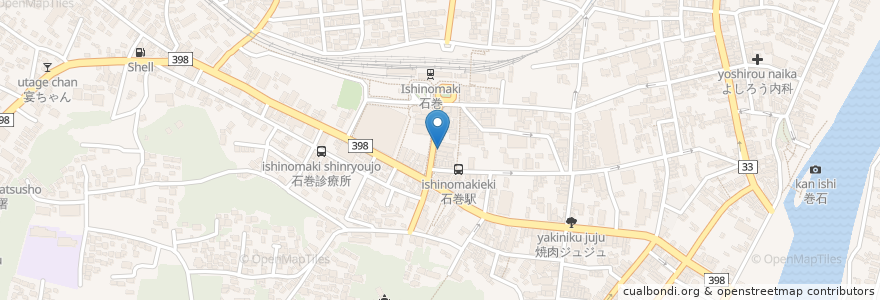 Mapa de ubicacion de はなの舞 en 日本, 宮城県, 石巻市.