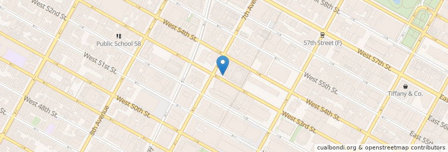 Mapa de ubicacion de Champion en الولايات المتّحدة الأمريكيّة, نيويورك, New York, New York County, Manhattan, Manhattan Community Board 5.