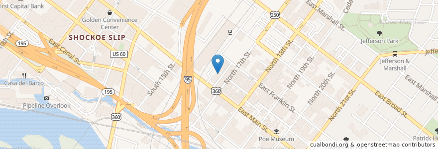 Mapa de ubicacion de Rosie Connolly's Pub & Restaurant en United States, Virginia, Richmond City.