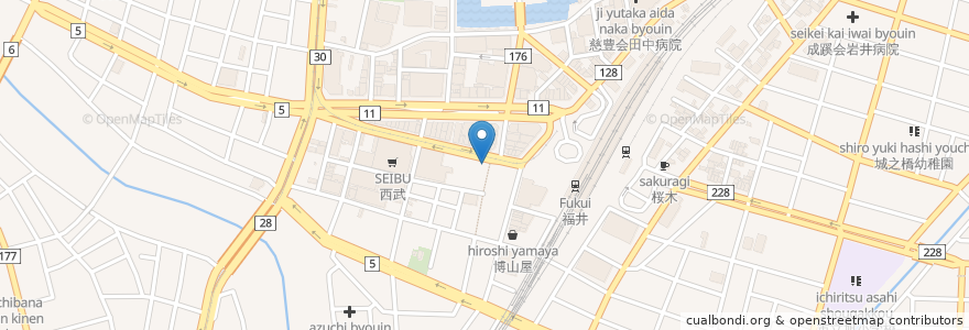 Mapa de ubicacion de なか卯 en Japão, 福井県, 福井市.