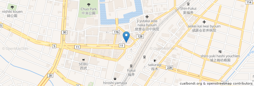 Mapa de ubicacion de そば茶屋 甚右衛門 en اليابان, فوكوي, 福井市.