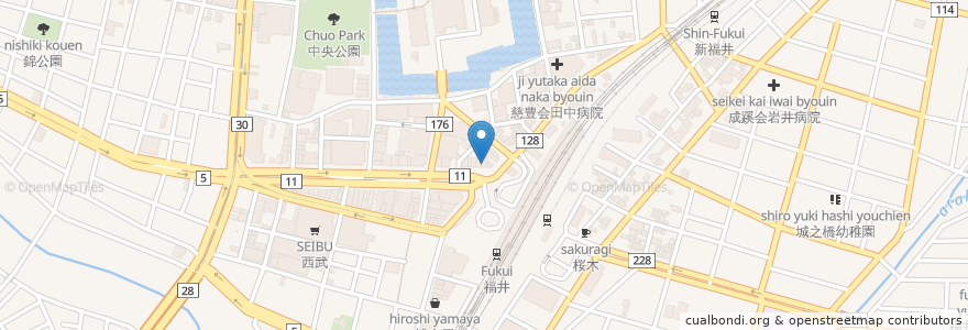 Mapa de ubicacion de 竹取御殿 en Japan, Präfektur Fukui, 福井市.