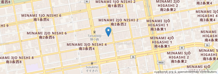 Mapa de ubicacion de びっくりドンキー en Japan, Präfektur Hokkaido, 石狩振興局, 札幌市, 中央区.