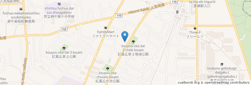 Mapa de ubicacion de 徳寿院 en Japonya, 東京都, 府中市.