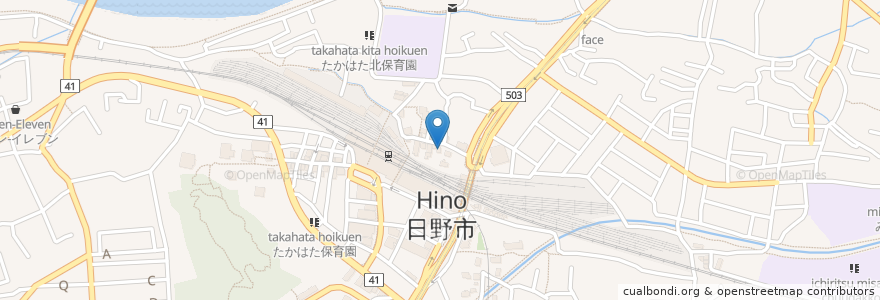 Mapa de ubicacion de 高幡北口歯科医院 en Japón, Tokio, Hino.