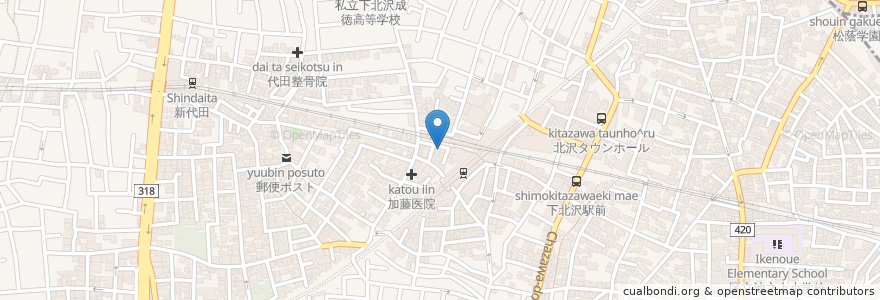 Mapa de ubicacion de SPICIA en 日本, 東京都, 世田谷区.