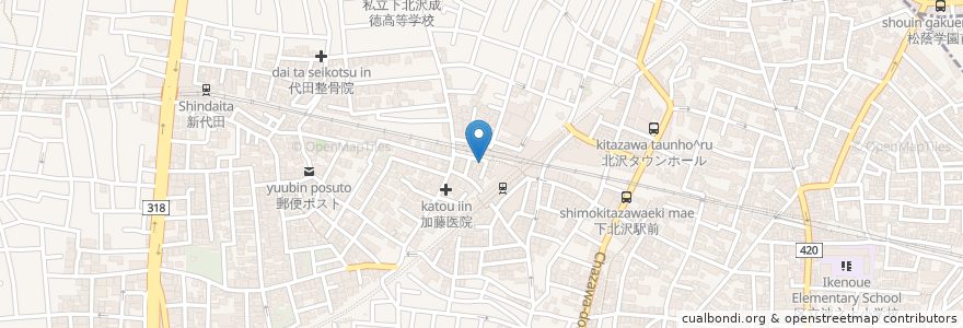 Mapa de ubicacion de 河瀬歯科 en Japão, Tóquio, 世田谷区.