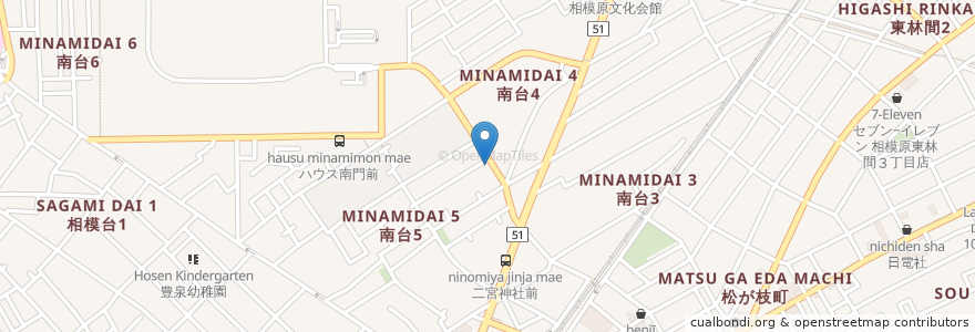 Mapa de ubicacion de さくらデンタル en 日本, 神奈川県, 相模原市, 南区.