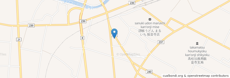 Mapa de ubicacion de 森歯科医院 en ژاپن, 香川県, 観音寺市.
