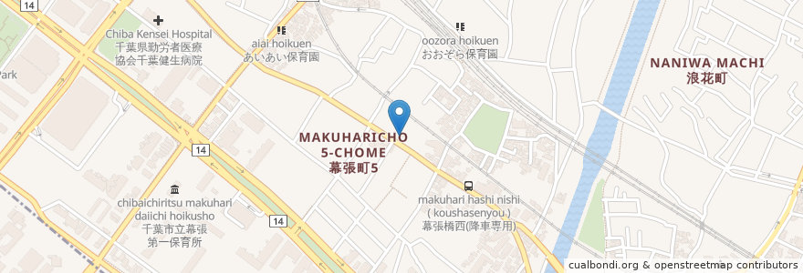 Mapa de ubicacion de エネオス en 日本, 千葉県, 千葉市, 花見川区.