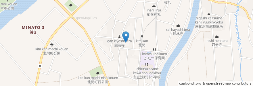 Mapa de ubicacion de 専稱寺 en 日本, 石川県, 金沢市.