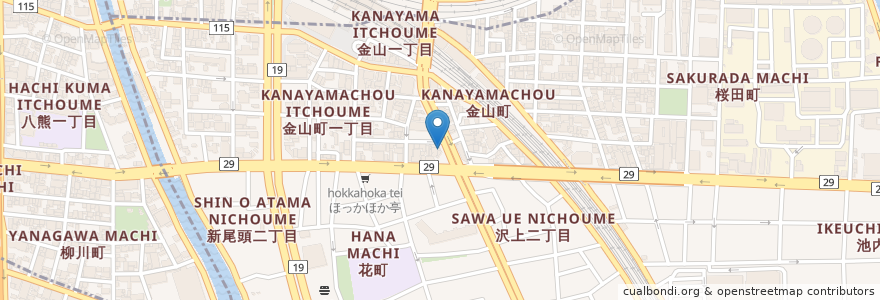 Mapa de ubicacion de 福福屋 en 日本, 愛知県, 名古屋市, 熱田区.