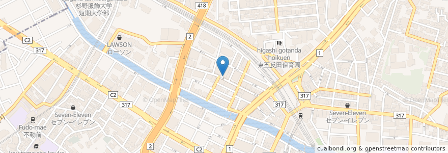 Mapa de ubicacion de NISHIGOTANDA DRUG en 日本, 東京都, 品川区.