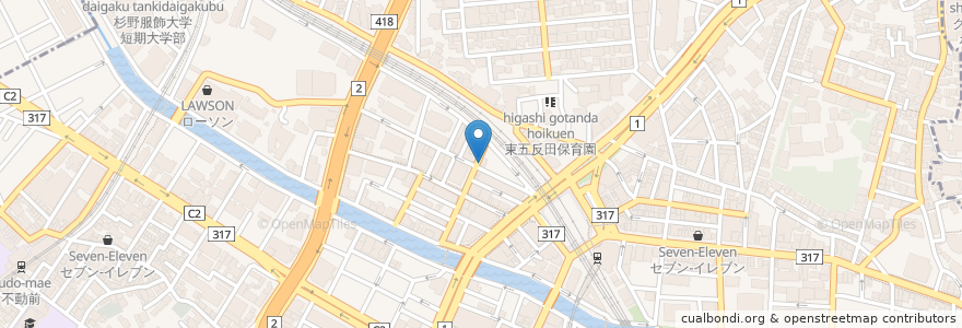 Mapa de ubicacion de ハナ信用組合 en Jepun, 東京都, 品川区.