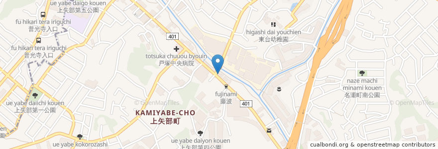 Mapa de ubicacion de 味楽苑 en Jepun, 神奈川県, 横浜市, 戸塚区.
