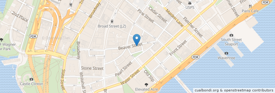 Mapa de ubicacion de The UPS Store en United States, New York, New York, New York County, Manhattan Community Board 1.